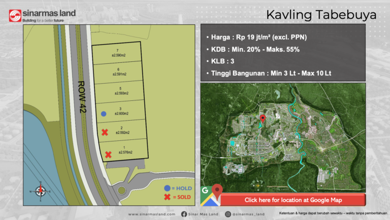 Kavling Komersial Tabebuya